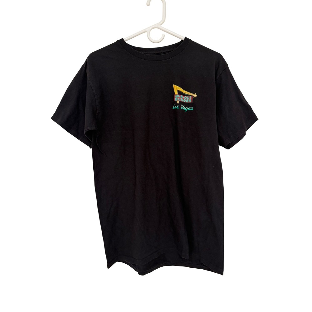 In-N-Out Burger Las Vegas T-Shirt Cotton Black Graphic Tee M Casual West Coast